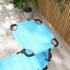 Outsunny 2 Pcs Outdoor Lounge Chair, Adjustable Backrest Folding Chaise Lounge, Cushioned Tanning Chair w/Sunshade Roof & Pillow Headrest for Beach