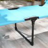 Outsunny Outdoor Lounge Chair, Adjustable Backrest Folding Chaise Lounge, Cushioned Tanning Chair w/Sunshade Roof & Pillow Headrest for Beach, Camping